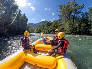 famille enfants rafting